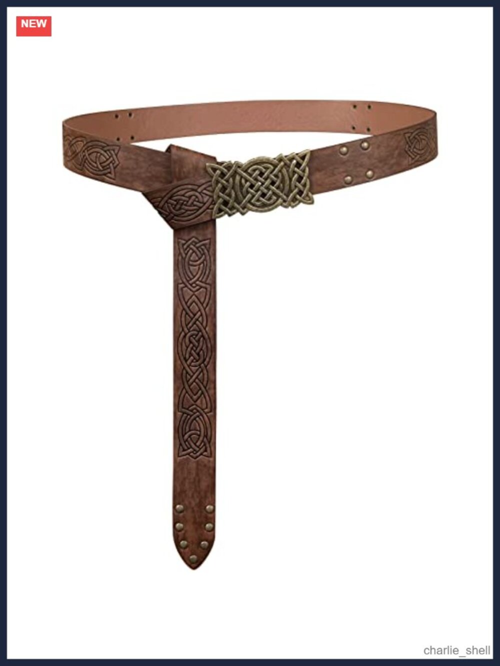 Handmade Viking Medieval PU Leather Belt Renaissance Cosplay LARP
